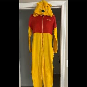 Winnie the Pooh zip up adult medium onesie